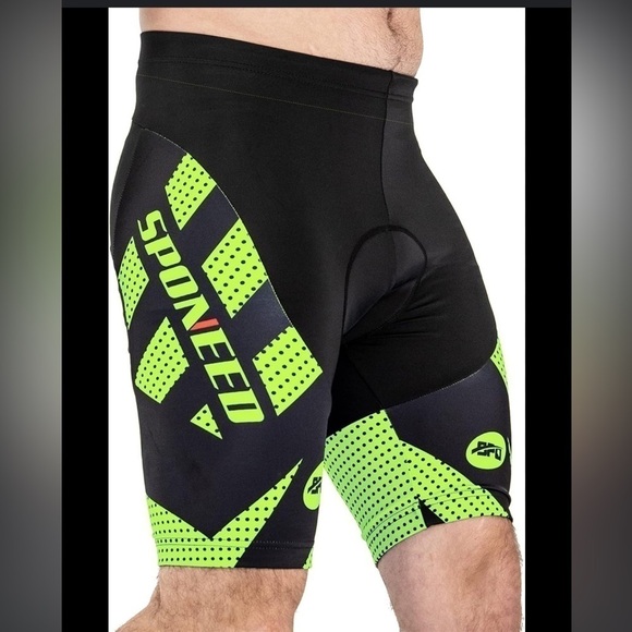 Spooned Men Cycling Bicycle Road Biker Shorts Trianthlon Cyclewear Large NWT - Picture 2 of 16